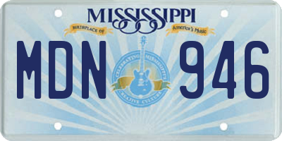 MS license plate MDN946