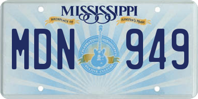 MS license plate MDN949