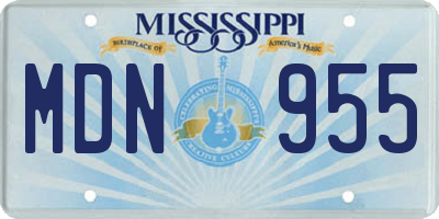 MS license plate MDN955