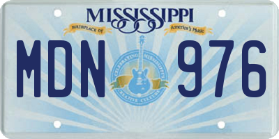 MS license plate MDN976