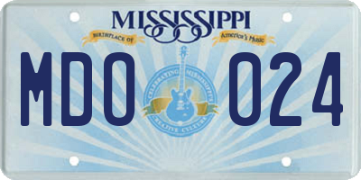 MS license plate MDO024