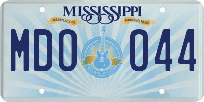 MS license plate MDO044