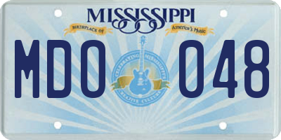 MS license plate MDO048
