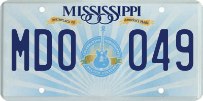 MS license plate MDO049