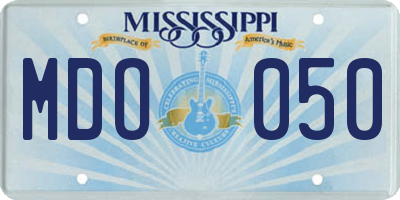 MS license plate MDO050