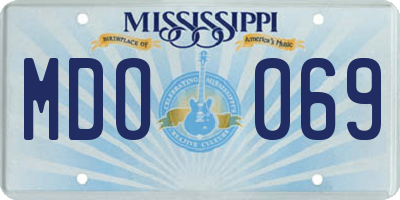 MS license plate MDO069