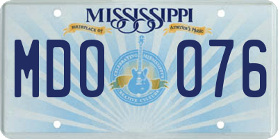 MS license plate MDO076