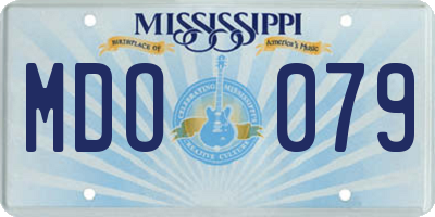 MS license plate MDO079