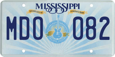 MS license plate MDO082
