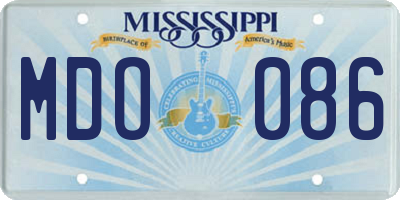 MS license plate MDO086
