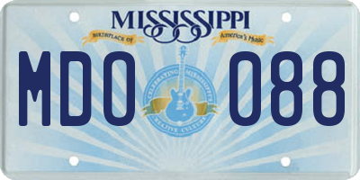 MS license plate MDO088