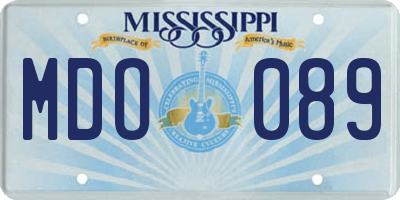 MS license plate MDO089
