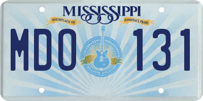 MS license plate MDO131