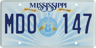 MS license plate MDO147