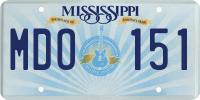 MS license plate MDO151