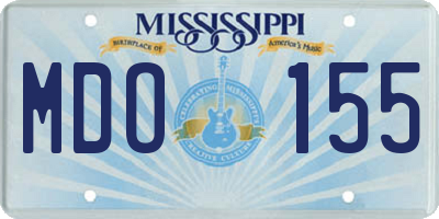 MS license plate MDO155