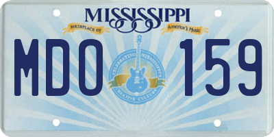 MS license plate MDO159