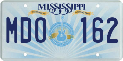 MS license plate MDO162