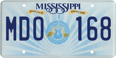 MS license plate MDO168