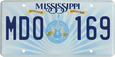 MS license plate MDO169