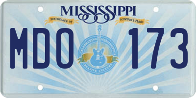 MS license plate MDO173