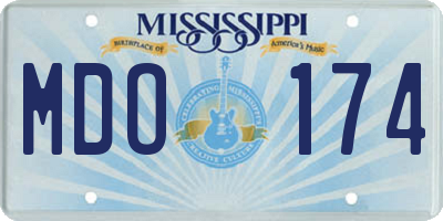 MS license plate MDO174