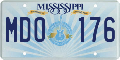 MS license plate MDO176