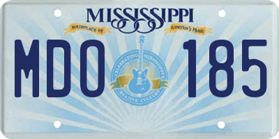 MS license plate MDO185