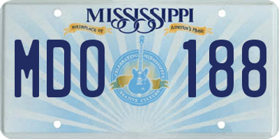 MS license plate MDO188