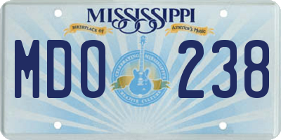 MS license plate MDO238
