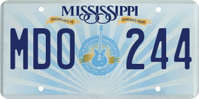 MS license plate MDO244