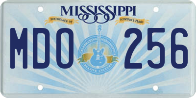 MS license plate MDO256