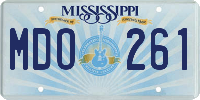 MS license plate MDO261