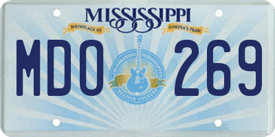 MS license plate MDO269