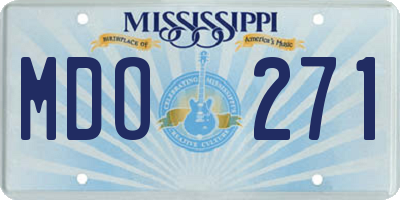 MS license plate MDO271