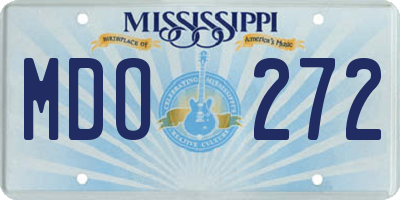 MS license plate MDO272
