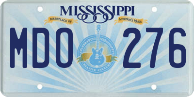 MS license plate MDO276