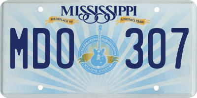MS license plate MDO307