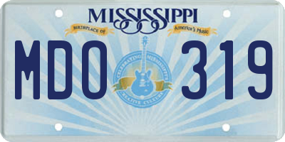 MS license plate MDO319