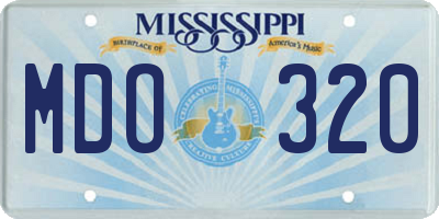 MS license plate MDO320