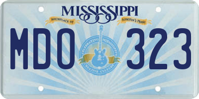 MS license plate MDO323