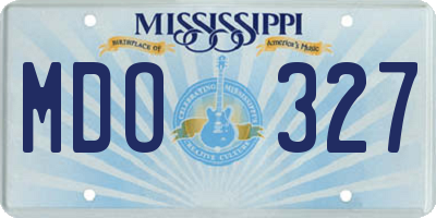 MS license plate MDO327