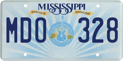 MS license plate MDO328