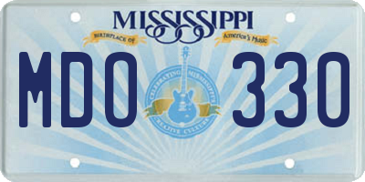 MS license plate MDO330