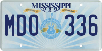 MS license plate MDO336