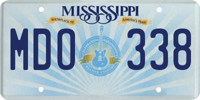 MS license plate MDO338