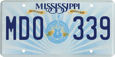 MS license plate MDO339