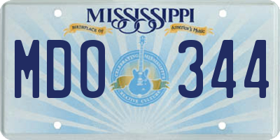 MS license plate MDO344