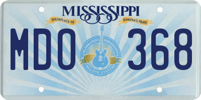 MS license plate MDO368