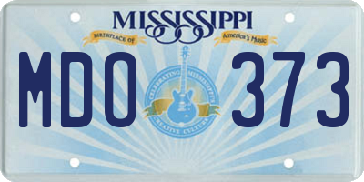 MS license plate MDO373